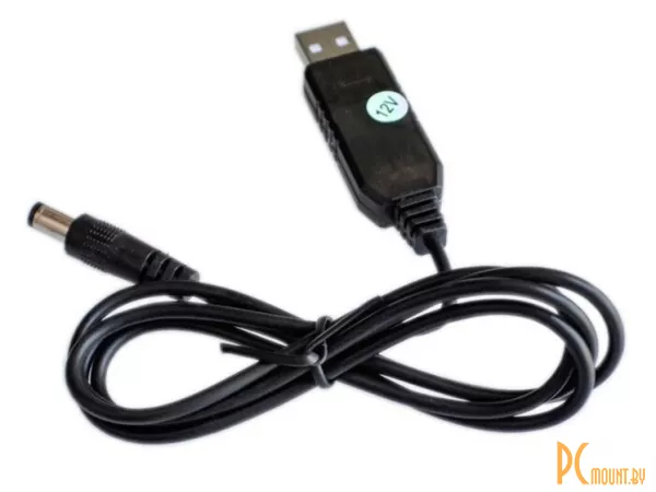 Преобразователь DC_DC повышающий, вход 5В USB, выход 12В, кабель 1м, разъем питания 5.5x2.1мм
